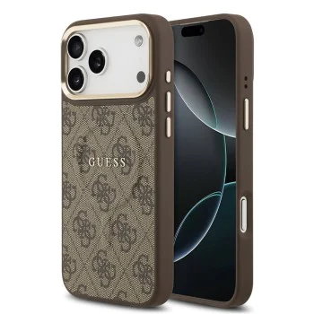 Калъф за iPhone 17 Pro Max - Guess - Hardcase 4G Classic MagSafe (GUHMP17XP4MSEGCW) - Кафяв