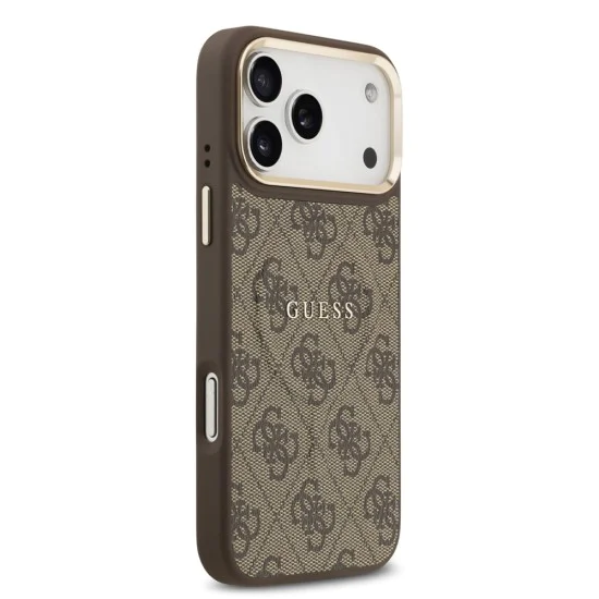 Калъф за iPhone 17 Pro Max - Guess - Hardcase 4G Classic MagSafe (GUHMP17XP4MSEGCW) - Кафяв