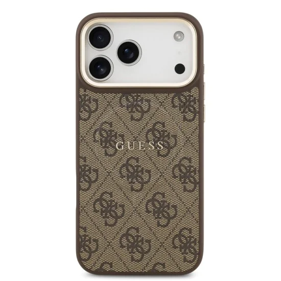 Калъф за iPhone 17 Pro Max - Guess - Hardcase 4G Classic MagSafe (GUHMP17XP4MSEGCW) - Кафяв