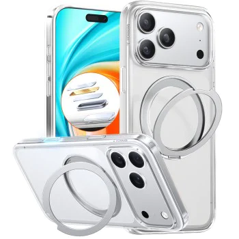 Калъф за iPhone 17 Pro Max - Torras - Ostand Pro MagSafe Series - Прозрачен