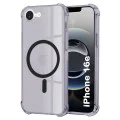 Калъф за iPhone 16e - Techsuit - Удароустойчив Clear Silicone MagSafe - Опушено Черен