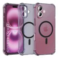 Калъф за iPhone 16 Plus - Techsuit - Удароустойчив Clear Silicone MagSafe - Опушено Черен