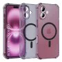 Калъф за iPhone 16 Plus - Techsuit - Удароустойчив Clear Silicone MagSafe - Опушено Черен