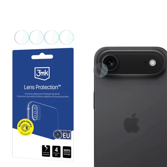 Протектор - Камера за iPhone 17 Air - 3mk - Защита на лещата (4 броя) - Прозрачен