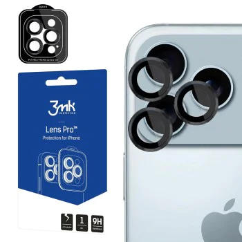 Протектор - Камера за iPhone 17 Pro / iPhone 17 Pro Max - 3mk - Защита на лещите Pro - Черен