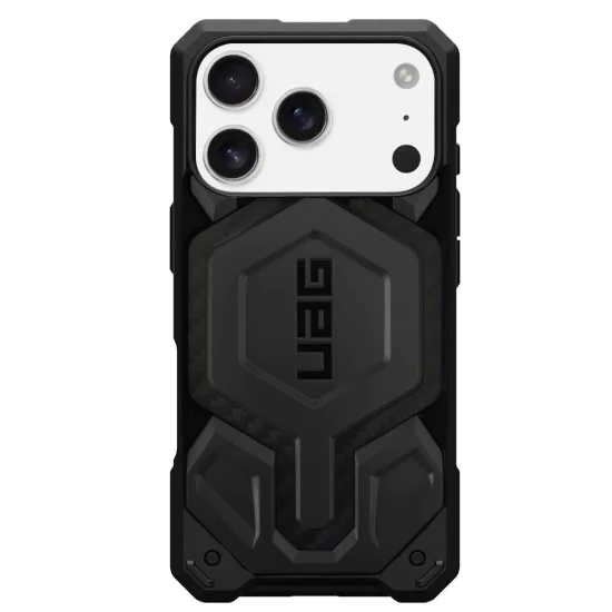 Калъф за iPhone 17 Pro - UAG - Monarch Pro - Carbon Fiber - Сив