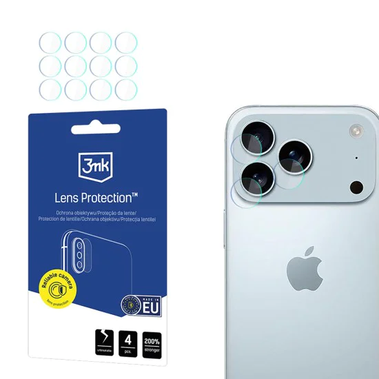 Протектор - Камера за iPhone 17 Pro Max - 3mk - Защита на лещата (4 броя) - Прозрачен