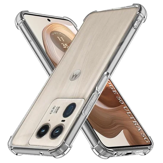 Калъф за Motorola Edge 50 Ultra - Удароустойчив прозрачен силикон - прозрачен