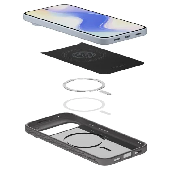 Калъф за Google Pixel 10 / 10 Pro - Spigen - Liquid Air MagSafe - Мраморно Сив