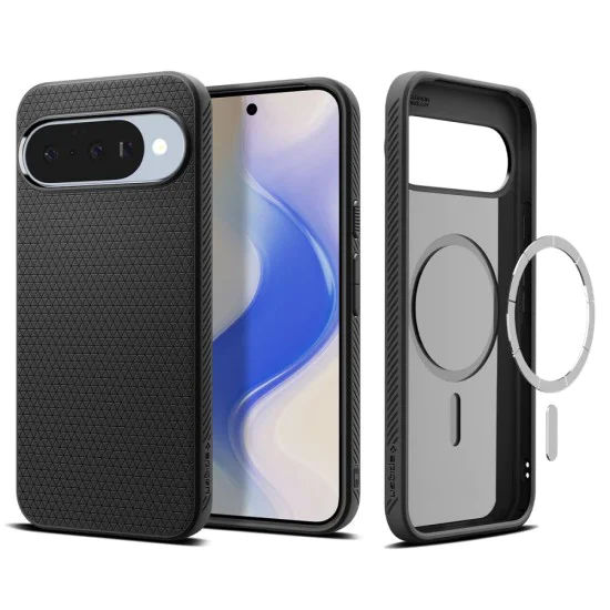 Калъф за Google Pixel 10 / 10 Pro - Spigen - Liquid Air MagSafe - Матово Черен