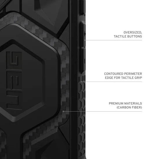 Калъф за iPhone 17 Pro - UAG - Monarch Pro - Carbon Fiber - Сив