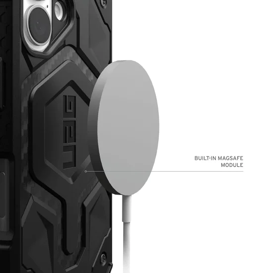 Калъф за iPhone 17 Pro - UAG - Monarch Pro - Carbon Fiber - Сив