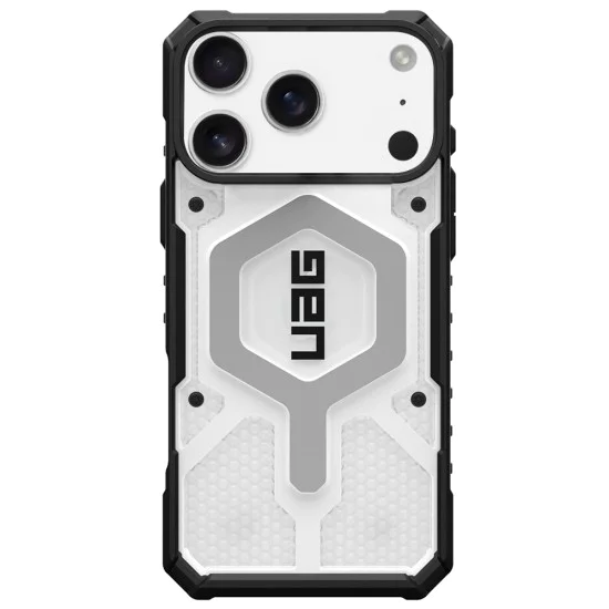 Калъф за iPhone 17 Pro Max - UAG - Pathfinder Clear MagSafe - Снежно Бял / Сребрист
