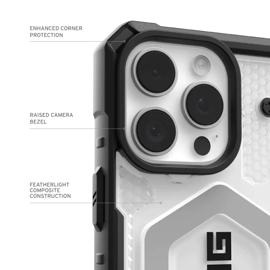 Калъф за iPhone 17 Pro Max - UAG - Pathfinder Clear MagSafe - Снежно Бял / Сребрист
