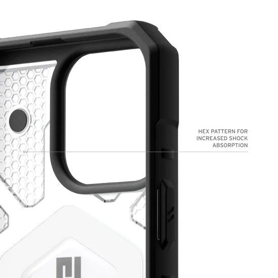 Калъф за iPhone 17 Pro Max - UAG - Pathfinder Clear MagSafe - Снежно Бял / Сребрист