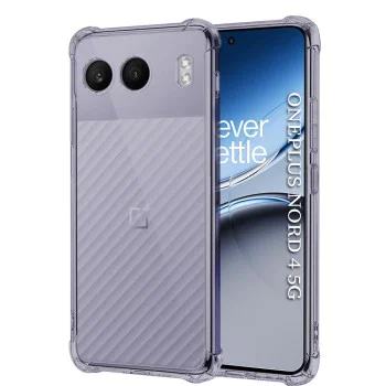 Калъф за OnePlus Nord 4 - Techsuit - Удароустойчив Clear Silicone - Опушено Черен