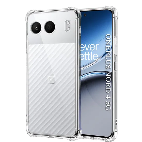Калъф за OnePlus Nord 4 - Удароустойчив Clear Clear Silicone - Clear