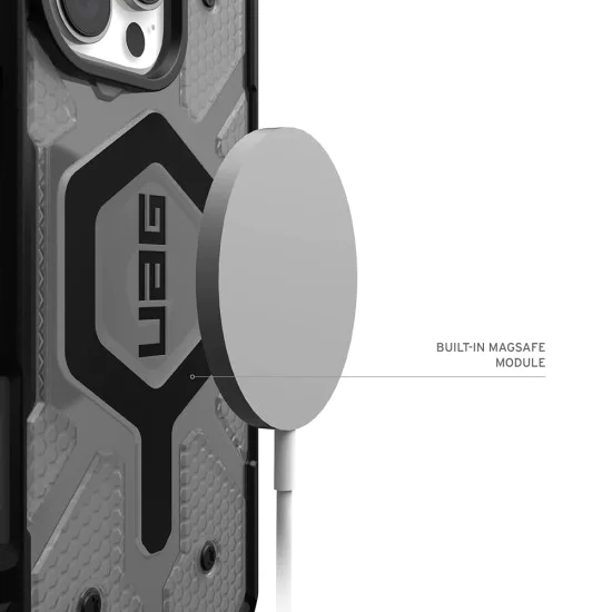 Калъф за iPhone 17 Pro - UAG - Pathfinder Clear MagSafe - пепел / Черен