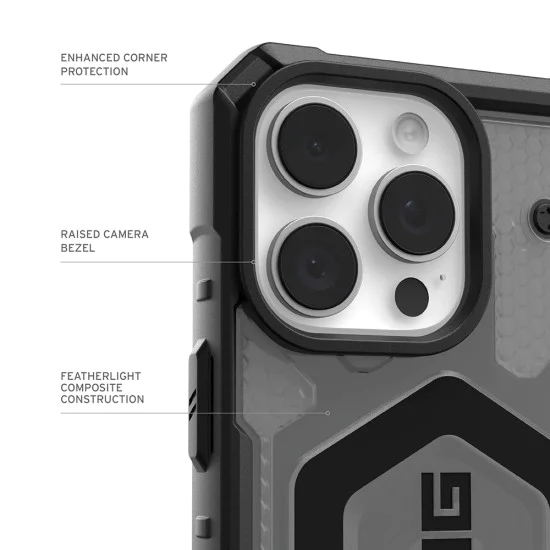 Калъф за iPhone 17 Pro - UAG - Pathfinder Clear MagSafe - пепел / Черен