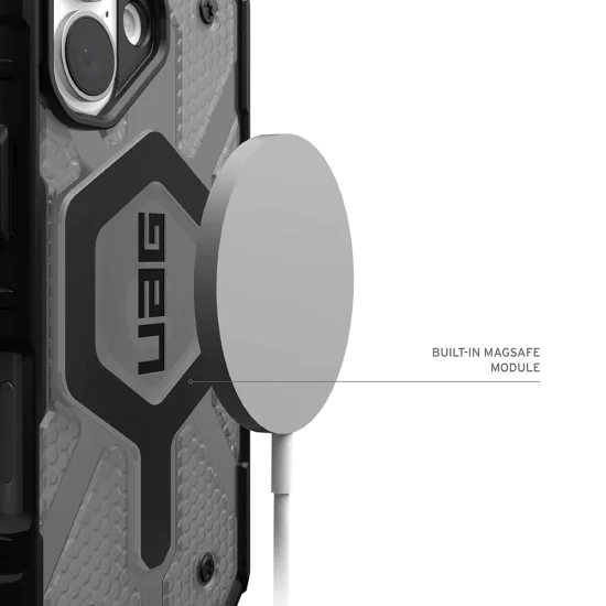 Калъф за iPhone 17 - UAG - Pathfinder Clear MagSafe - пепел / Черен