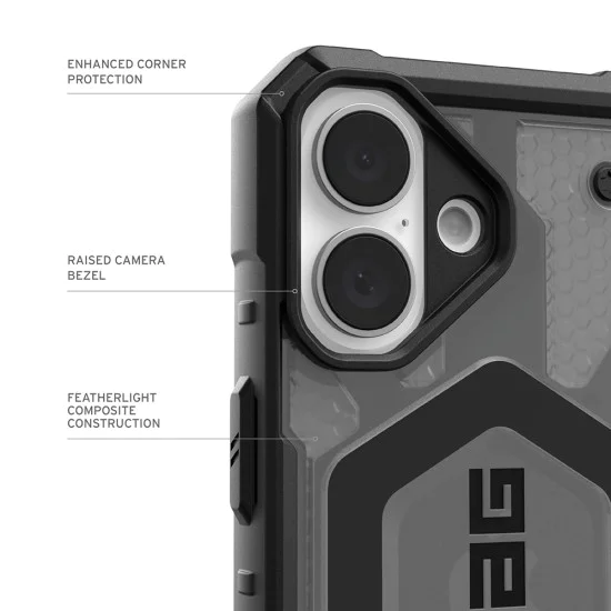 Калъф за iPhone 17 - UAG - Pathfinder Clear MagSafe - пепел / Черен