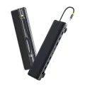 Докинг станция EliteJoy EH3 (B0114200) - Baseus - USB-C към 2x HDMI, DP, 10Gbps, SD/TF, RJ45 - Космическо сиво