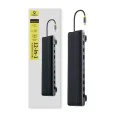 Докинг станция EliteJoy EH3 (B0114200) - Baseus - USB-C към 2x HDMI, DP, 10Gbps, SD/TF, RJ45 - Космическо сиво