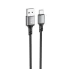 Кабел за данни / зареждане – Borofone (BX83) – USB към Type-C, силикон, Universal 3A, 1m – Черен