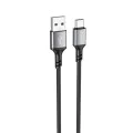 Кабел за данни / зареждане – Borofone (BX83) – USB към Type-C, силикон, Universal 3A, 1m – Черен