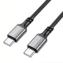 Кабел за данни / зареждане – Borofone (BX83) – Type-C към Type-C, силикон, Universal 60W, 1m – Черен