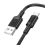 Кабел за данни / зареждане – Borofone (BX111 Feliz Series) – USB към Type-C, PVC, Universal 60W, 3A, 1m – Черен