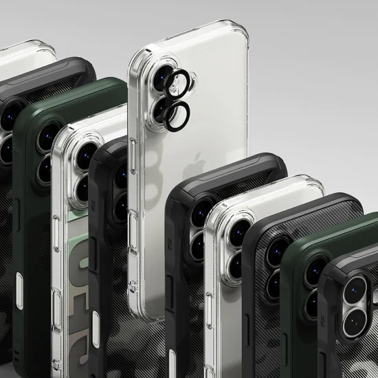 Протектор - Камера за iPhone 17 - Ringke - Стъклена рамка за обектив на камерата - Черен