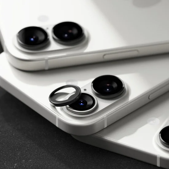 Протектор - Камера за iPhone 17 - Ringke - Стъклена рамка за обектив на камерата - Черен
