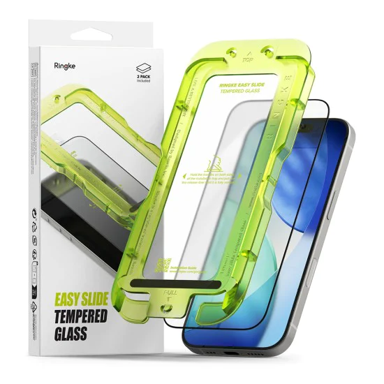 Протектор за iPhone 17 Pro - Ringke - Easy Slide Tempered Glass (2 броя) - Прозрачен