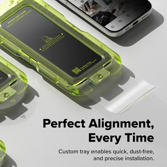 Протектор за iPhone 17 Air - Ringke - Easy Slide Privacy Tempered Glass (2 броя) - Черен