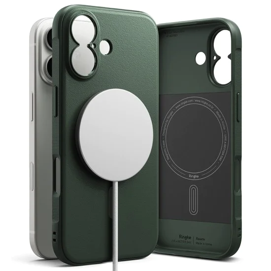 Калъф – Ringke Onyx MagSafe – iPhone 17 – Тъмнозелен