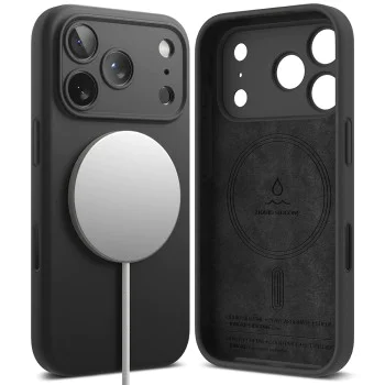 Калъф за iPhone 17 Pro - Ringke - Silicone Magnetic MagSafe - Черен
