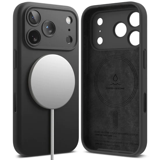 Калъф за iPhone 17 Pro - Ringke - Silicone Magnetic MagSafe - Черен