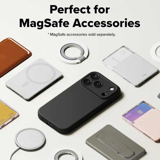 Калъф за iPhone 17 Pro - Ringke - Silicone Magnetic MagSafe - Черен