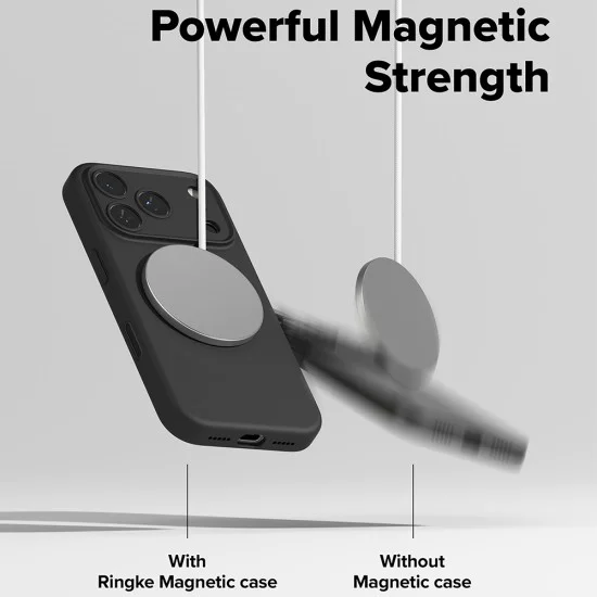 Калъф за iPhone 17 Pro - Ringke - Silicone Magnetic MagSafe - Черен