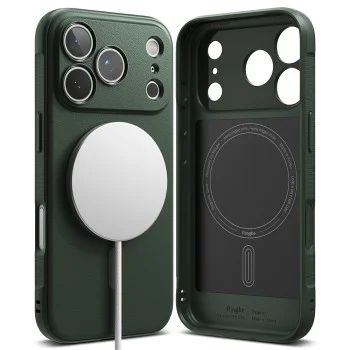 Калъф – Ringke Onyx MagSafe – iPhone 17 Pro – Тъмнозелен