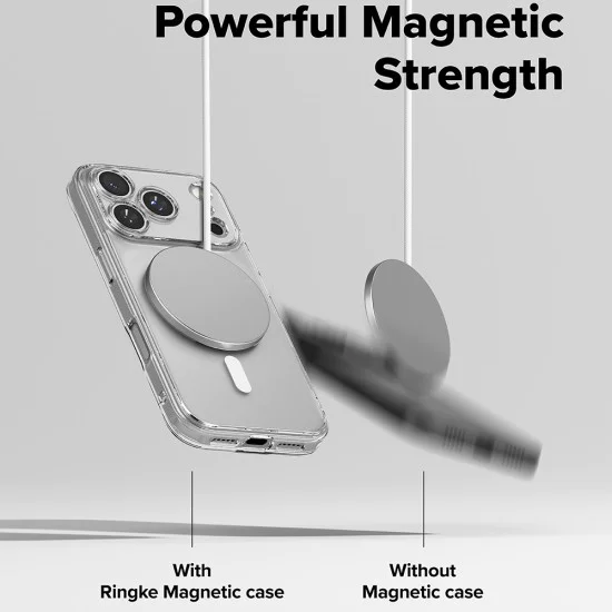 Калъф – Ringke Fusion MagSafe – iPhone 17 Pro Max – Мат Прозрачен