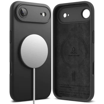 Калъф за iPhone 17 Air - Ringke - Silicone Magnetic MagSafe - Черен