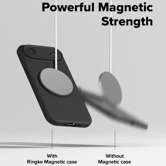 Калъф за iPhone 17 Air - Ringke - Silicone Magnetic MagSafe - Черен