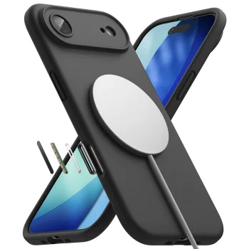 Калъф за iPhone 17 Air - Ringke - Silicone Magnetic MagSafe - Черен