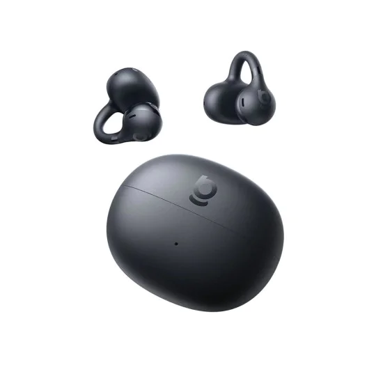 Безжични слушалки Bass BC1 (A0102400) - Baseus - Open-Ear дизайн, SuperBass, 4-микрофона с AI - Черно