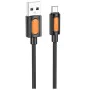 Кабел за данни / зареждане – Borofone (BX114 Silicone Series) – USB към Micro-USB, силикон, 2.4A, 1m – Черен