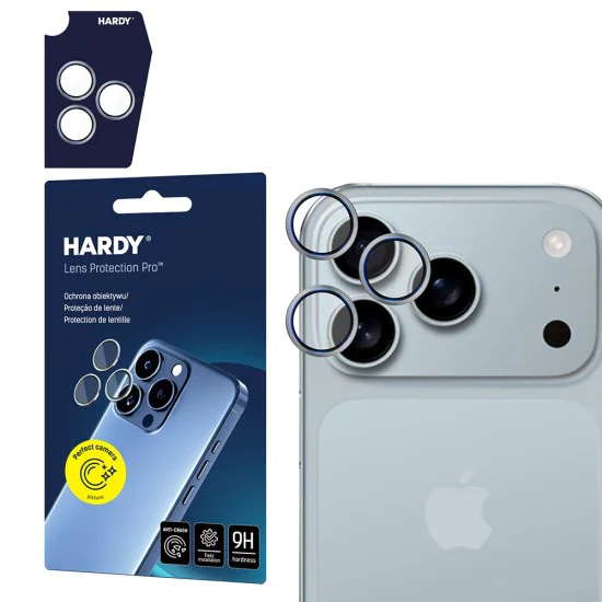 Протектор - Камера за iPhone 17 Pro / iPhone 17 Pro Max - 3mk - Hardy Lens Protection Pro - Титаниево Сив