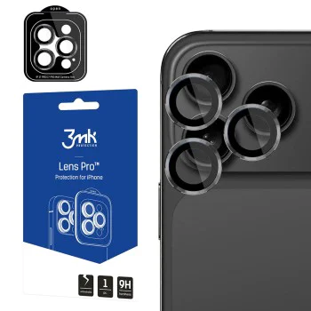 Протектор за камерата за iPhone 17 Pro / iPhone 17 Pro Max - 3mk Lens Protection Pro - Титаниево сиво