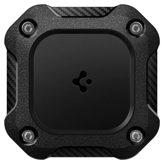 Калъф за Apple AirTag 1 / 2, водоустойчив IPX8, 3M лепило - Spigen - здрав държач за броня - Черен